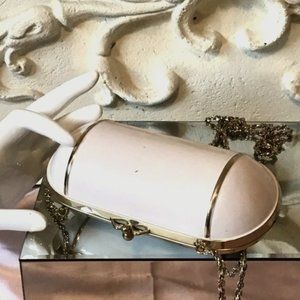 VINTAGE Oblong Pill Shape Crossbody Purse Clutch